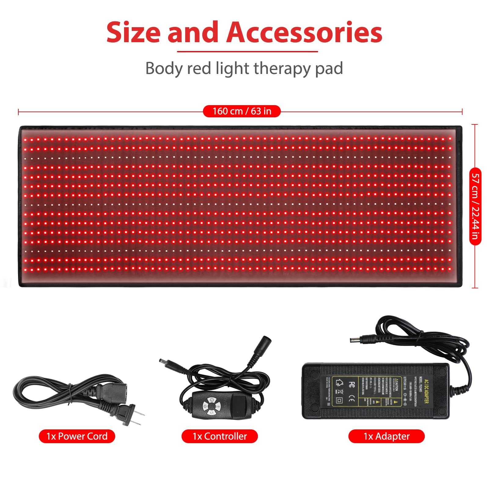LOVTRAVEL 945pcs LED 660nm Red Light Therapy Mat 850nm Near Infrared ...