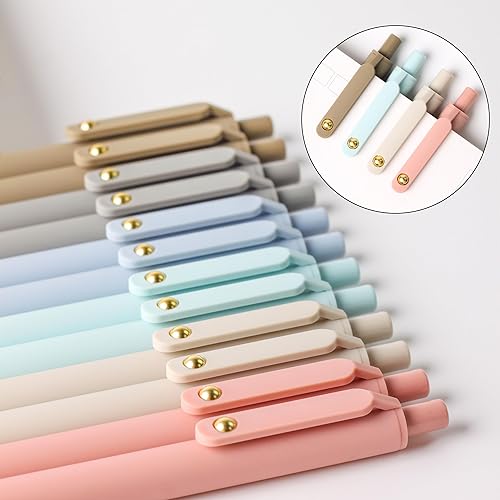 Miniatura 8 de Bolígrafos de gel, 12 bolígrafos de tinta negra, enfermería de escritura suave, punta fina (0.020 in), paquete de suministros de oficina, secado