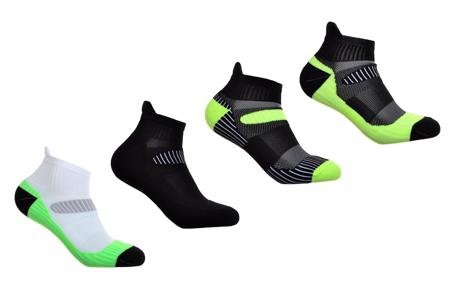 Wb Socks Men's Black 4 Pairs Of Running Socks