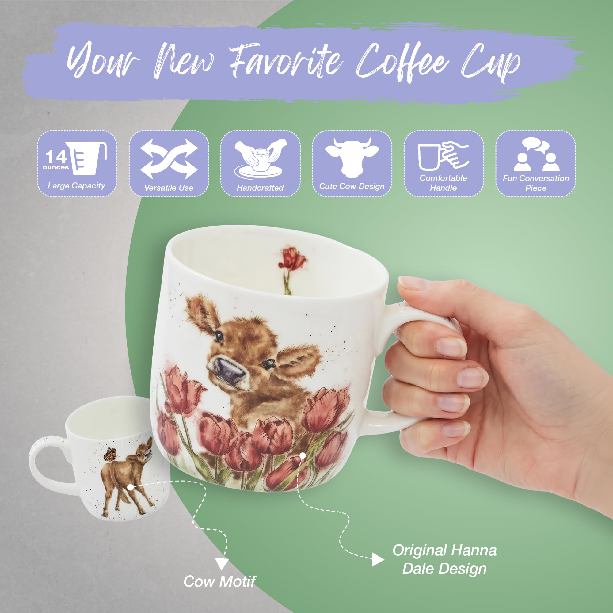 Amazon.com | Royal Worcester Wrendale Designs 14 Oz Mug - Bessie