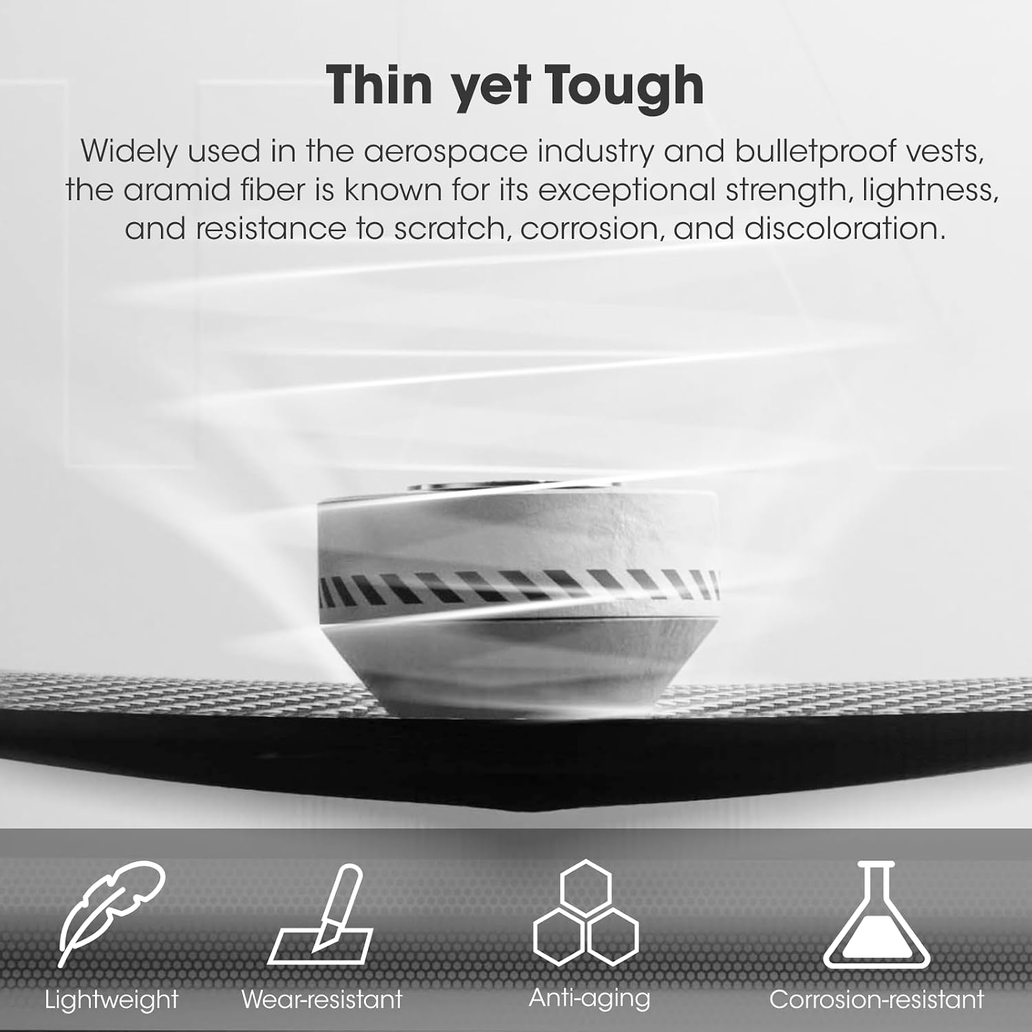 pitaka Case for Samsung Galaxy S24 Plus, 6.7 Inch, Compatible with MagSafe, Slim & Light Samsung Galaxy S24 Plus Case, 600D Aramid Fiber Made [MagEZ Case 4 - Black/Grey(Twill)]