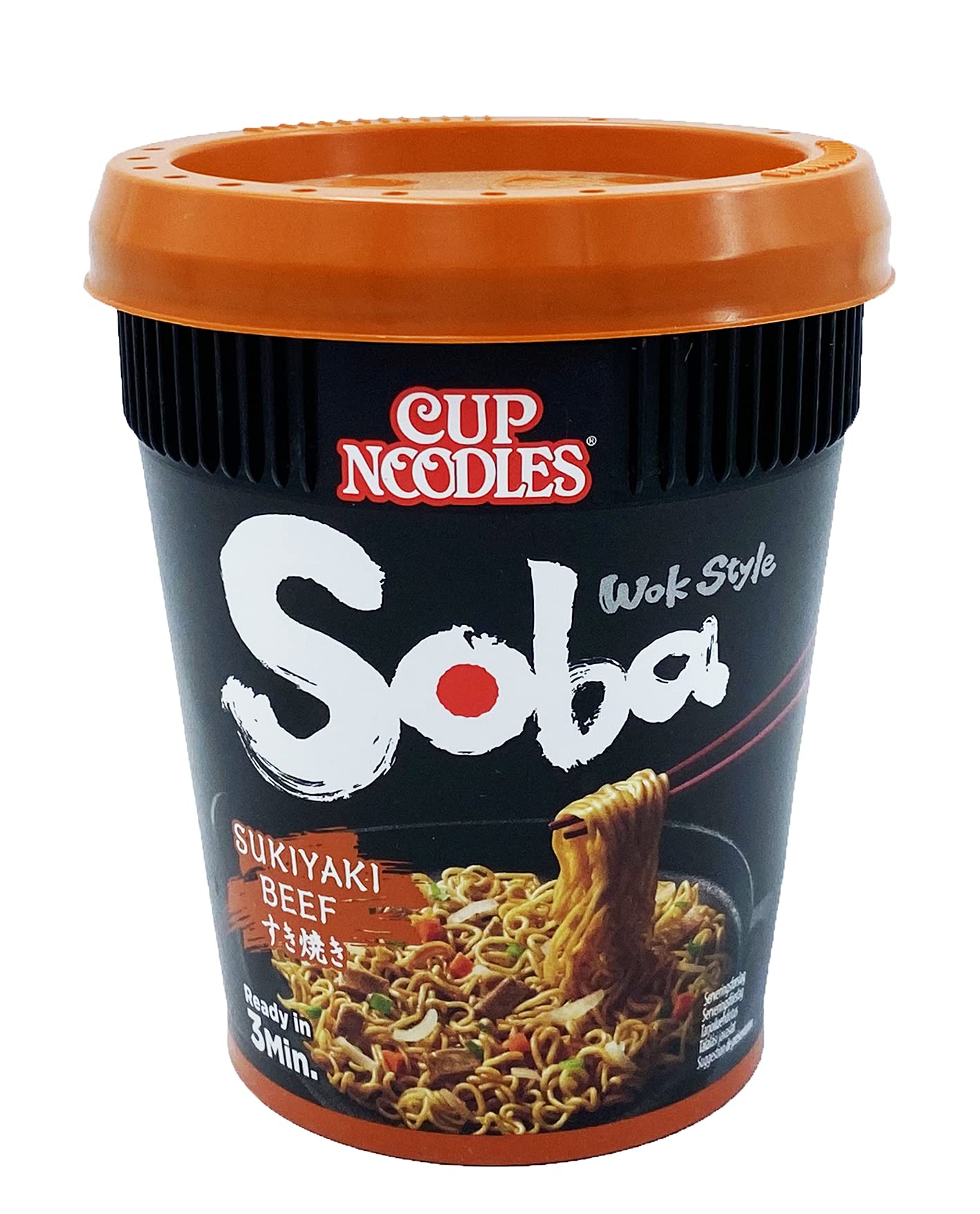 Nissin Fideos instantáneos Soba Cup Sukiyaki Carne, 89 g (32)