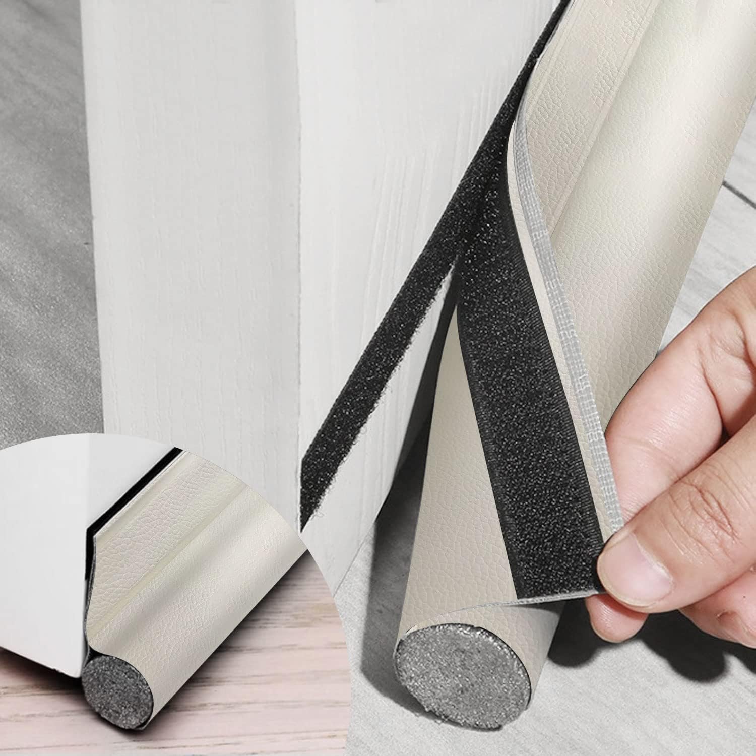 Boudin De Porte 90cm Anti Froid Bas de Porte Unilatéral avec Joint AutoAdhésif, Protection