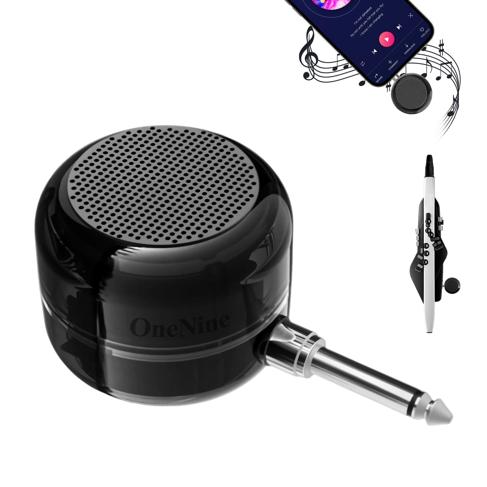 OneNine Mini Portable 3.5mm Line-in Aux Speaker, Mini Portable Rechargeable Travel Speakers, 5W Mobile Phone Speakers Line-in Speaker with 3.5mm AUX Audio Interface for iPad/Tablet/Laptop,MP3/4