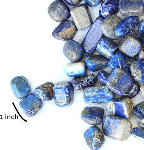 Miniatura 2 de Jet Lapislázuli - Libreto de piedra rodada, Jet International Crystal Therapy de 3.53 onzas, atractivo y genuino grado A aprox. de 0.75 a 1 pulgada