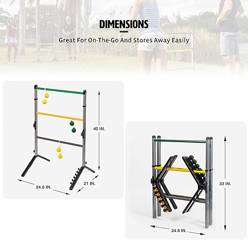 Vista 4 de EastPoint Sports Go! Gater Premium Steel Ladderball Set - Features Sturdy Steel Material, Built-in Scoring System, Complete with All Accessories