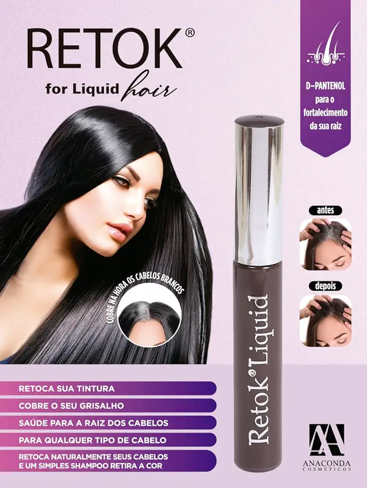 Retok liquido castanho escuro