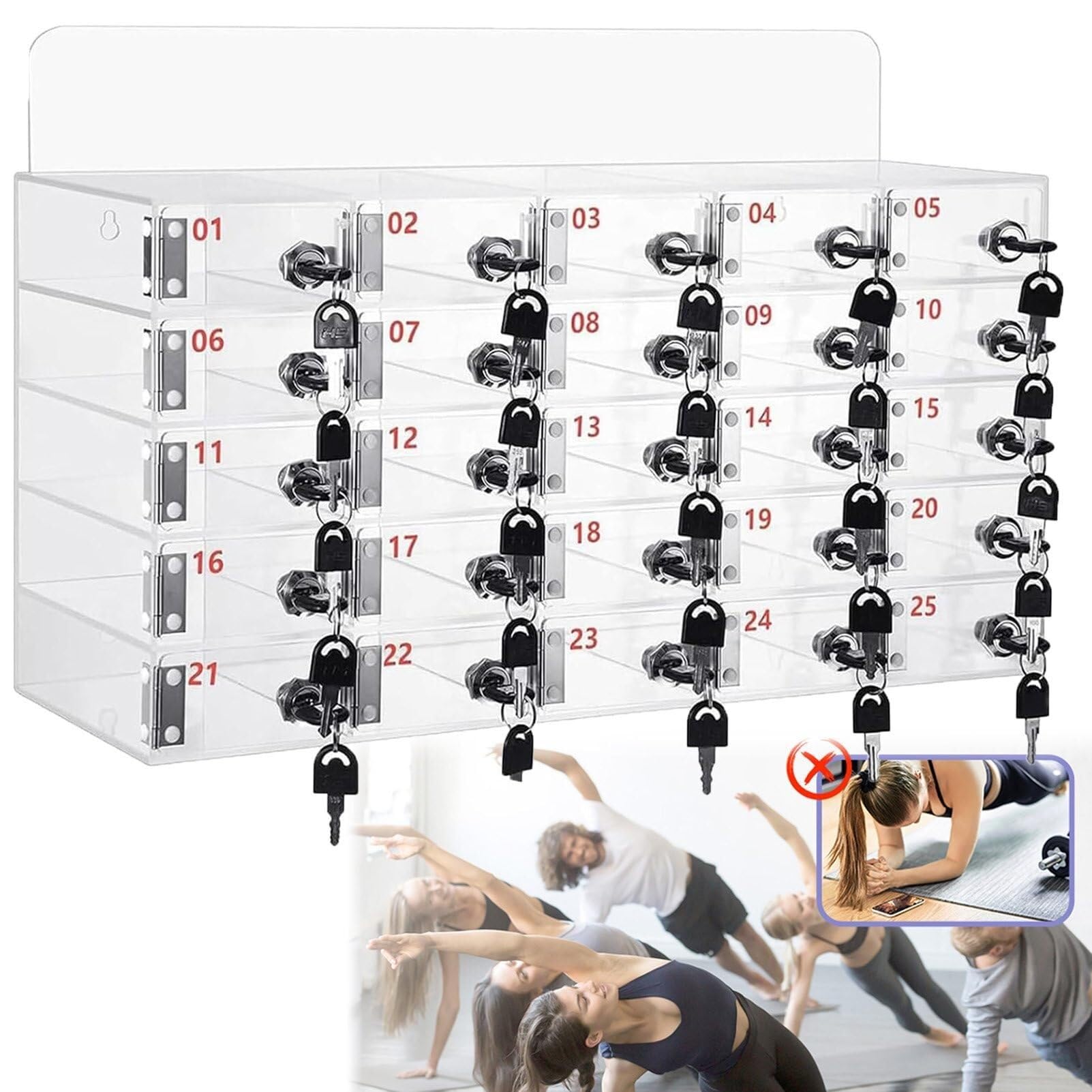 Caja de almacenamiento de escritorio para teléfonos móviles ideal para el control en aulas