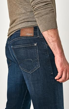 Mavi Matt Classic Men's Straight Leg Jeans, Mid-Rise Relaxed Fit Jeans for Men