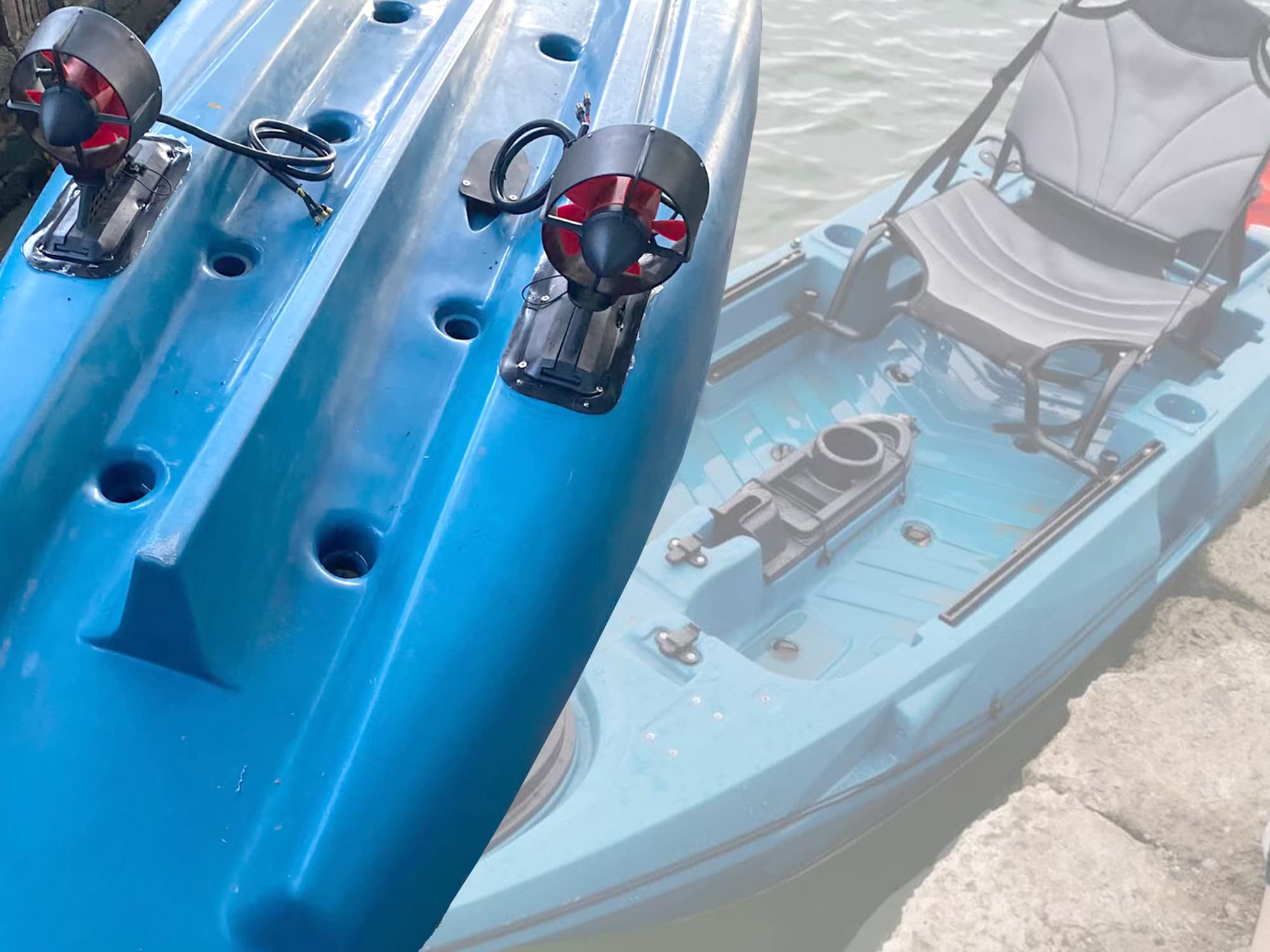 Propulseur Sous-marin U01 Brushless - Poussée 2kg, ESC 45A Bidirectionnel, 12-24V - Pour ROV, Bateau, Eau Douce Uniquement