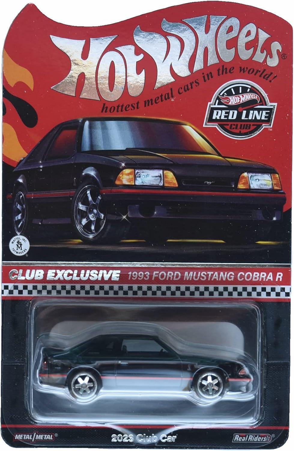 Hot Wheels 1993 Ford Mustang Cobra R, Club Exclusive Redline 2023