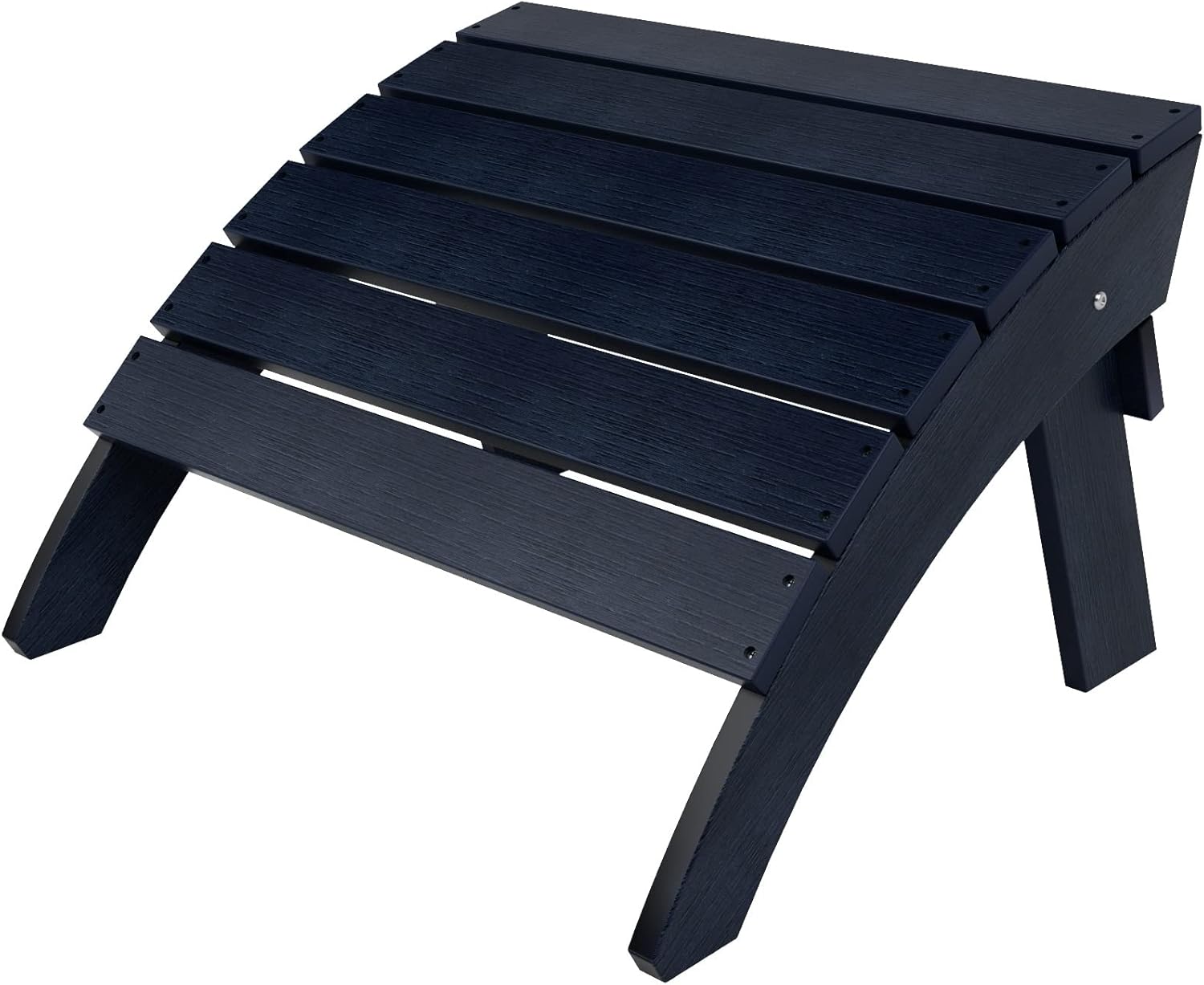 WestinTrends Tuscany Adirondack Ottoman, Real Wood Like Outdoor Ottoman for Patio, All Weather Poly Lumber Folding Ottoman Footrest for Adirondack Chair, Weathered Gray