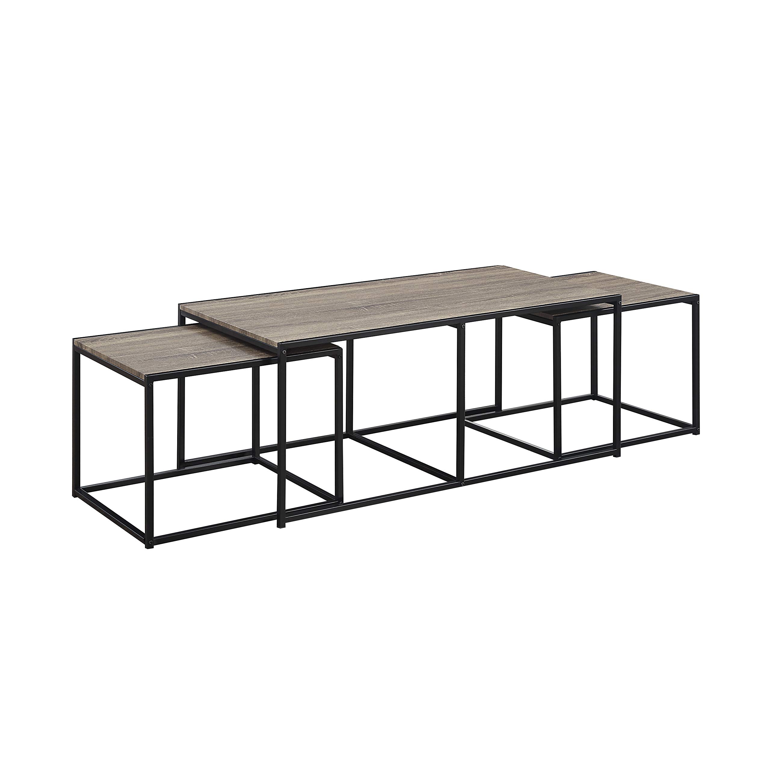 Buy Abington Lane 3Piece Nesting Coffee Table Modern Rectangular