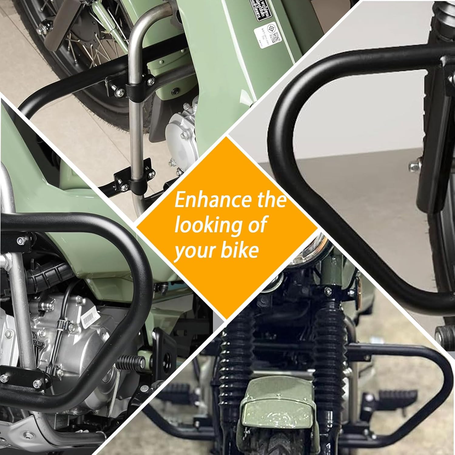 Motorcycle Engine Guard Crash Highway Bumper compatible for HO&ND&A Hunter Cub CT125 Trail125 CT 125 Trail 125 Accessories 2020-2024 Falling Body Framework Falling Protection