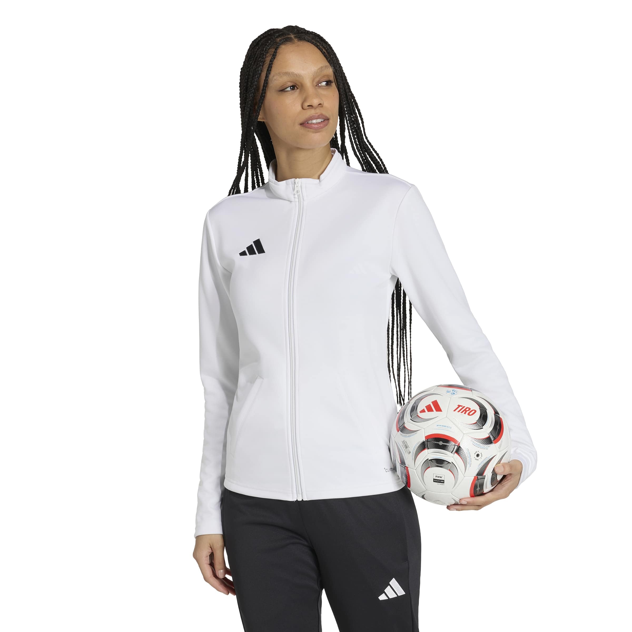 adidas Kobiety Entrada26 Track Sweatshirt, white/black, M