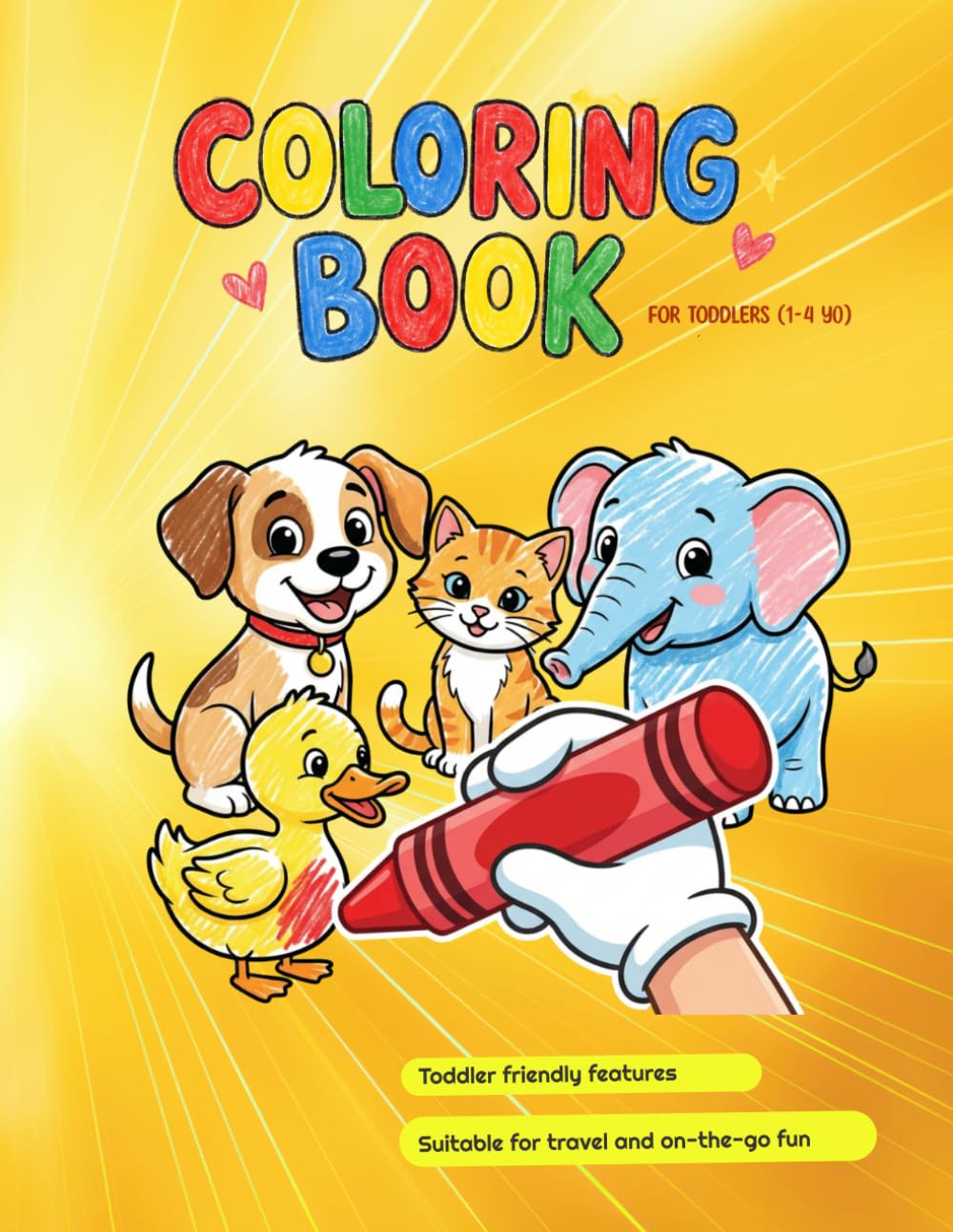 Easy Coloring Book for Toddlers Ages 1–4: Big, Simple Pictures for Early Learning & Fun: 28 Simple Pictures for Early Learning & Fun