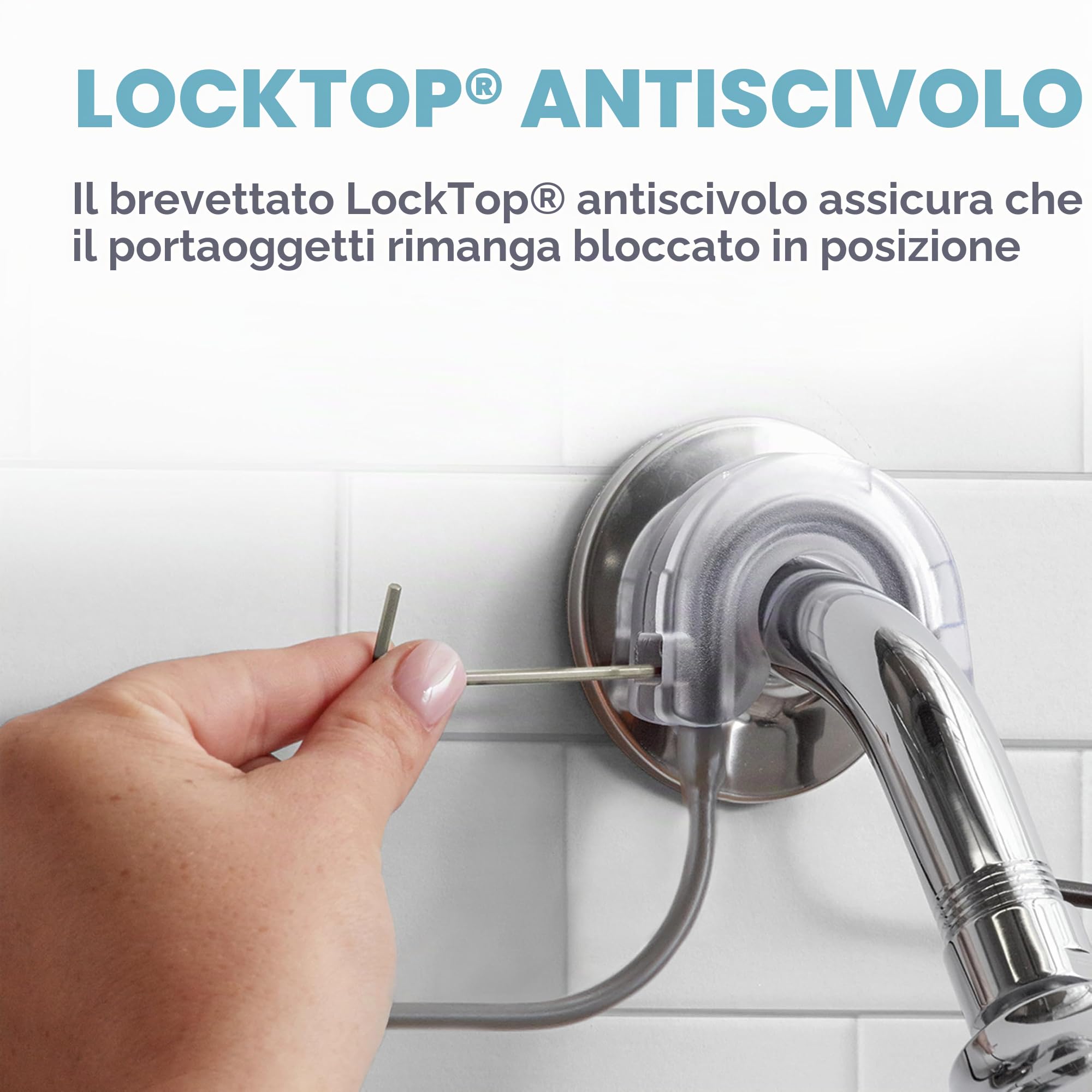 Zenna Home Mensola da doccia sospesa con 2 ripiani, portasapone, porta rasoi e ganci, in cromo satinato, antiruggine, senza fori, organizer per soffione doccia di alta qualità e rack per doccia da