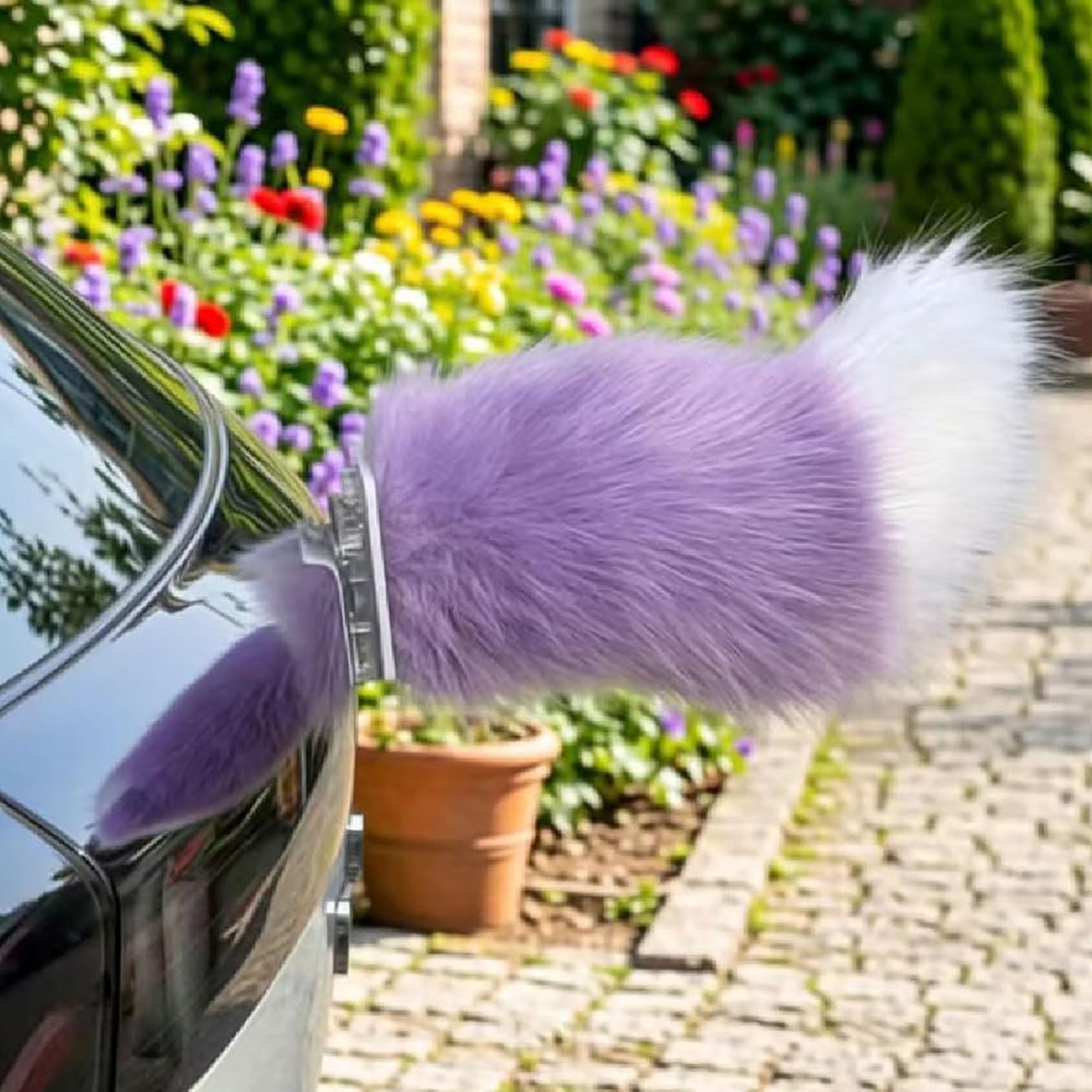 Télécommande pour Voiture Électrique avec Queue, Décoration de Voiture avec Queue d'Animal Mignon et Peluche, Décorations de Voitures avec Queues d'Animaux Électriques, Accessoire Amovible pour Coffre