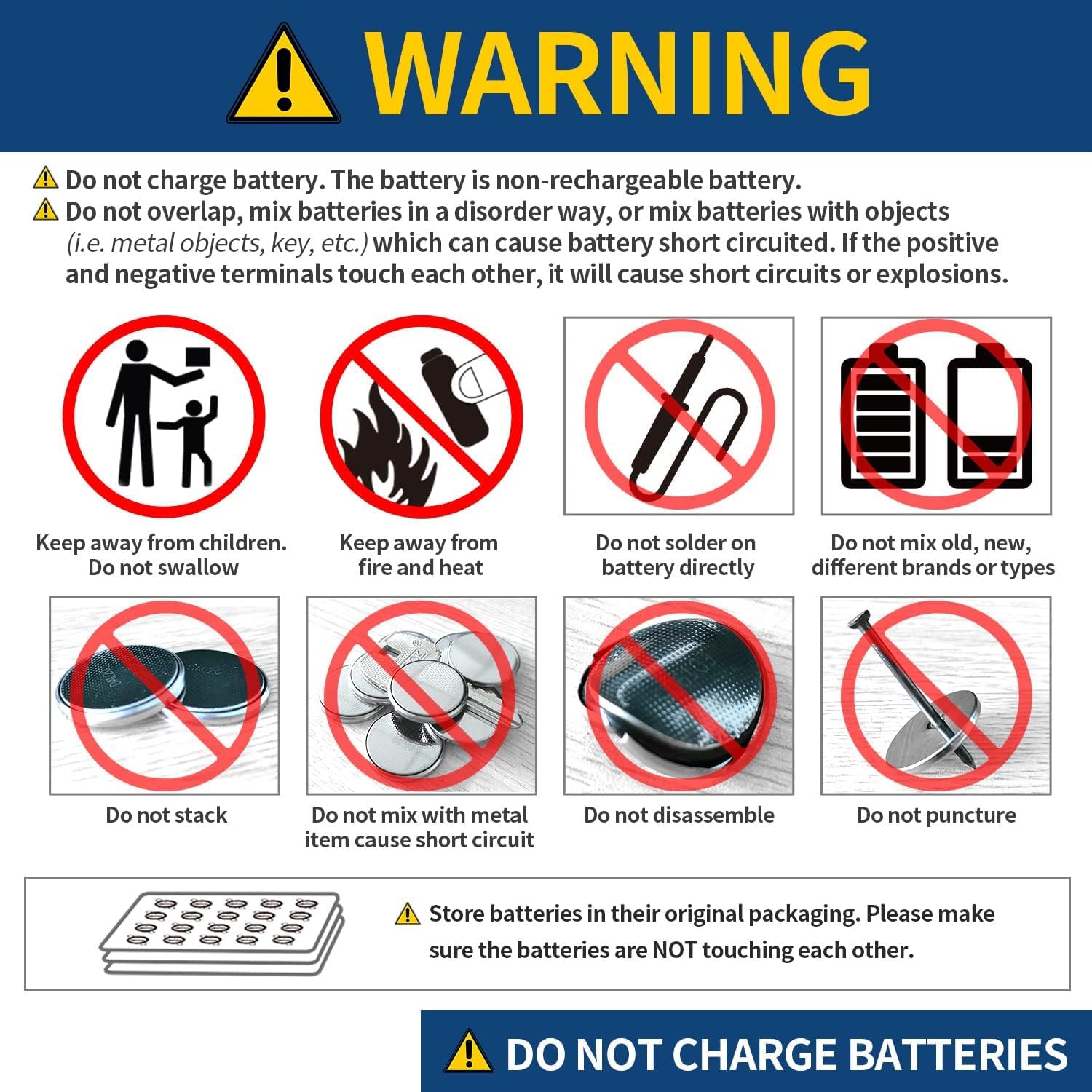 EEMB 200PCS CR2450 Batteria 3V al litio Batterie Pile CR2450 per orologi lampade da tè candele votive sistema di allarme portachiavi auto telecomando calcolatrici giocattoli