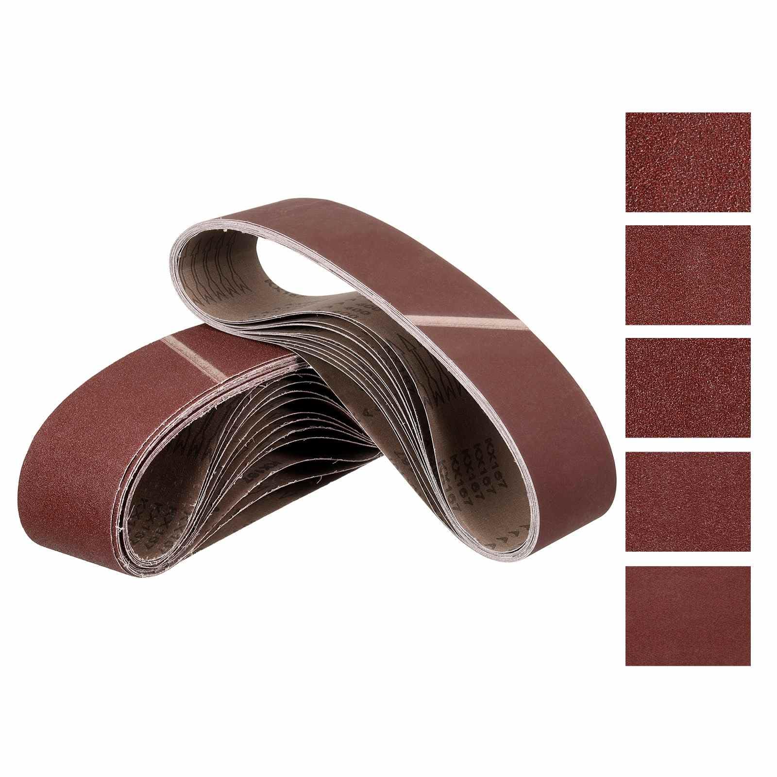 Kozelo 22 Pcs Sanding Belts 100mm x 915mm 80/120/150/240/400 Grit Aluminum Oxide Abrasive Sandpaper for Belt Sander Metal Grinding Wood Working Weld Rust Removal โ image 1