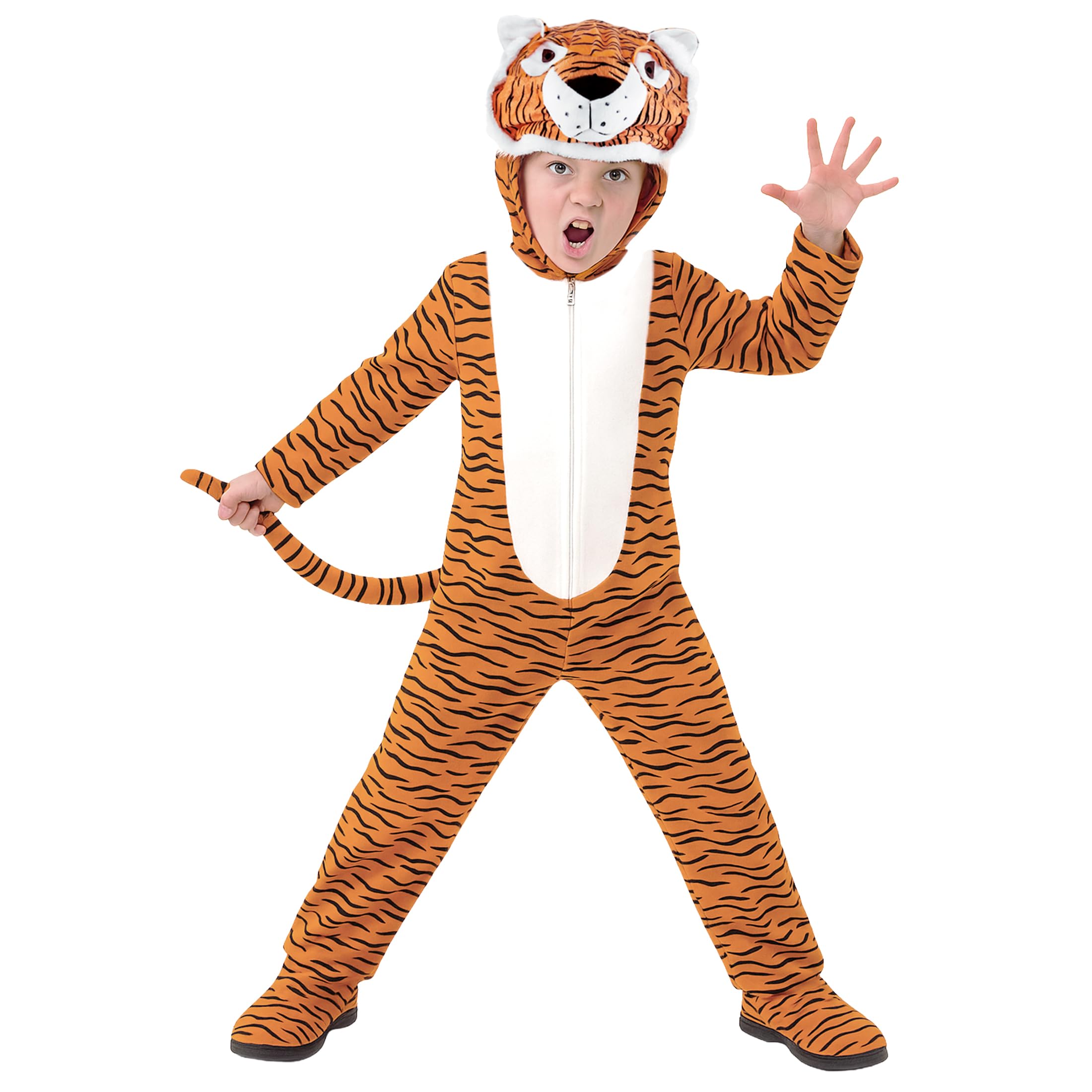 fun shack Tiger Costume for Kids, Boys Tiger Costume, Book Characters Costumes for Kids, Storybook Character Costumes
