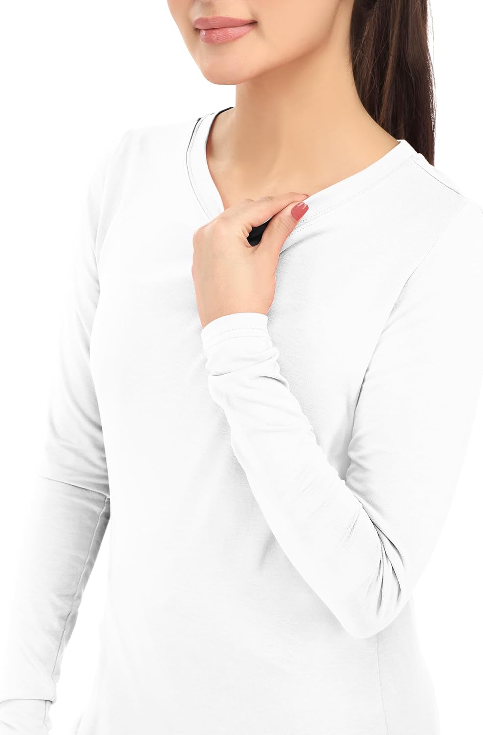 NY Threads 3 Pack Nurse Underscrub Long Sleeve Women Slim fit Under Scrub Shirt - Image 4