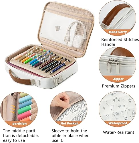 Miniatura 5 de Funda para la Biblia para hombres, funda de la Biblia para mujeres, bolsas y bolsas de la Biblia medianas, funda de transporte grande para la