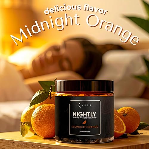 Miniatura 3 de Nightly - Gomitas para dormir de liberación prolongada, 2 mg de melatonina con 5-HTP, raíz de valeriana y cúrcuma, apoyo para dormir toda la noche,