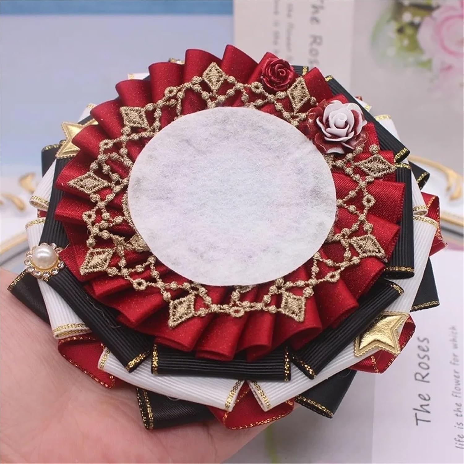 Rosette Maker Tool 6Pcs Rosette Maker Tool Set 9-15cm DIY Fabric Flower Craft Kit for Sewing