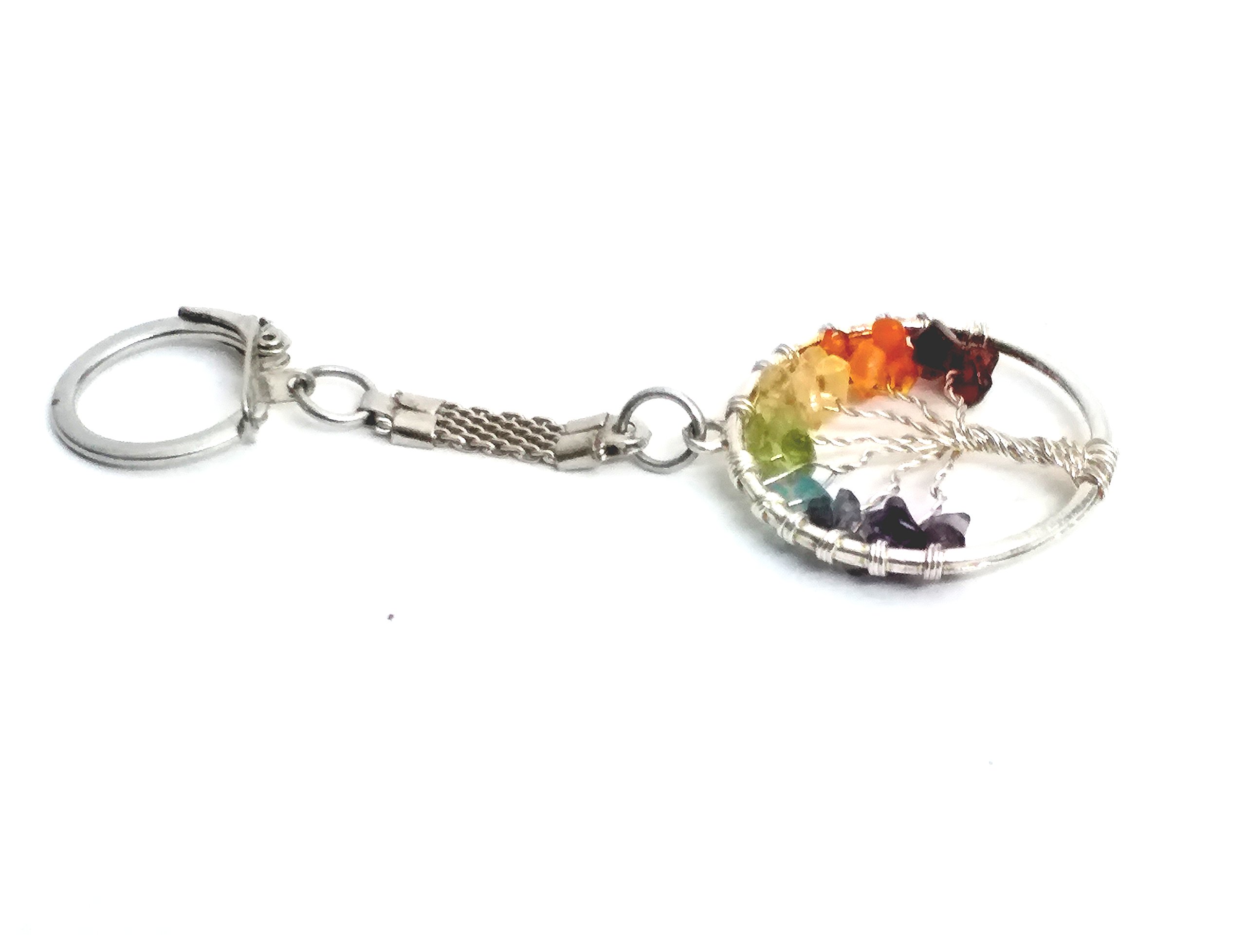 ASTROGHARAstroghar 7 Chakra Tree of Life Pendant,Multicolour Crystal Key Chain/Key Ring