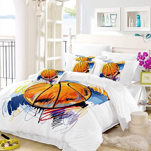 Miniatura 1 de Earendel - Juego de ropa de cama de baloncesto funda de edredón para proyectos deportivos funda de edredón para cama de matrimonio funda de edredón