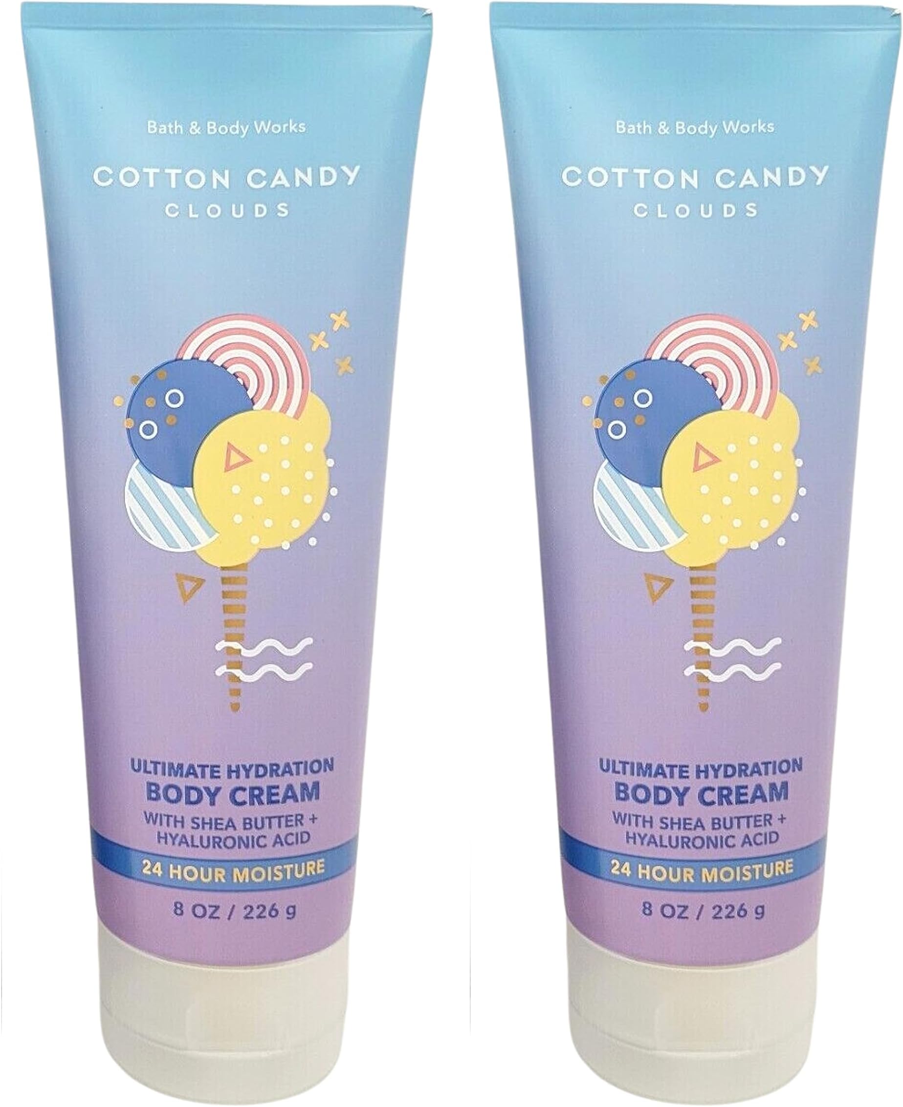 Bath & Body Works - Ultimate Moisturizing Body Cream (Cotton Candy Clouds), 8.00 oz (Pack of 2)