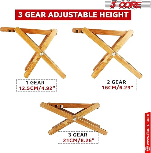 Miniatura 10 de 5 Core Reposapiés de guitarra negro  Reposapiés ajustable para guitarra  Soporte de pie de guitarra de hierro sólido con altura de 6 niveles  Pedal