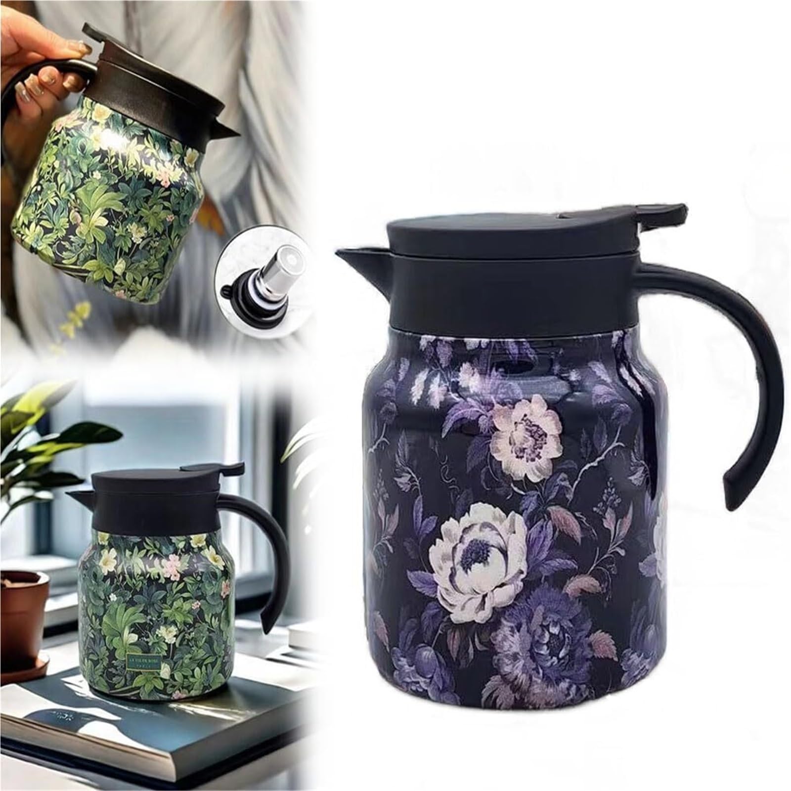 Théière isotherme infuseur acier inoxydable au design épuré et finitions premium