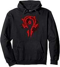 Warcraft Gaming Logo Horde Saturated Epic Crest Gamer Pullover Hoodie