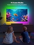 Govee TV LED Bande de rétroéclairage, RGBIC Intelligent LED Feux de fond pour 40-50inch Téléviseurs, Synchronisation de musique, Bluetooth Wi-Fi & App Control, fonctionne avec Alexa & Assistant Google, 77 Modes de scène, adaptateur