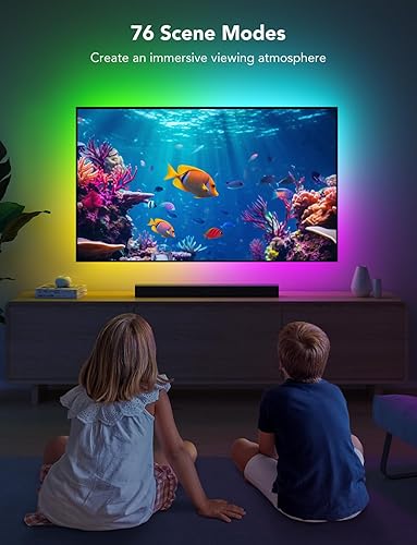 Miniatura 6 de Govee Retroiluminación LED para TV, luces LED RGBIC para TV, retroiluminación LED Smart TV para televisores de 40 a 50 pulgadas, sincronización de