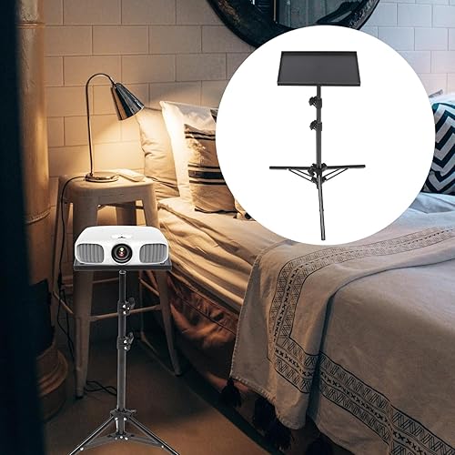 Miniatura 8 de Gatuida Trípode portátil para proyector, trípode portátil para oficina al aire libre, hogar, escenario, estudio, podio, computadora, DJ