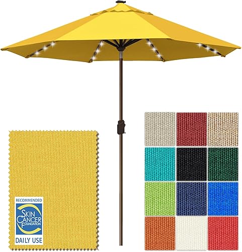 Miniatura 57 de EliteShade USA - Sombrilla solar de 9 pies / 2.74 metros, de 3 niveles, con 10 años sin decoloración, 80 luces LED para patio, mesa al aire libre