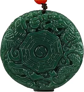 Pendentif Dragon En Jade Vert Et Argent Tibétain – Bijou Ethnique, Fermoir Mousqueton