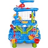 EPPO Kids Water Table for Toddlers 3-5,4 -Tier Water Play Table Summer Toys,Sand and Water Table Beach Outdoor Indoor Toys