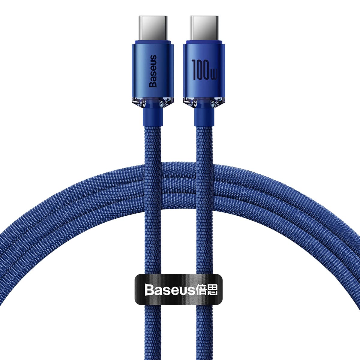 BaseusCrystal Shine 100W 120cm PD Type-C charging cable Blue