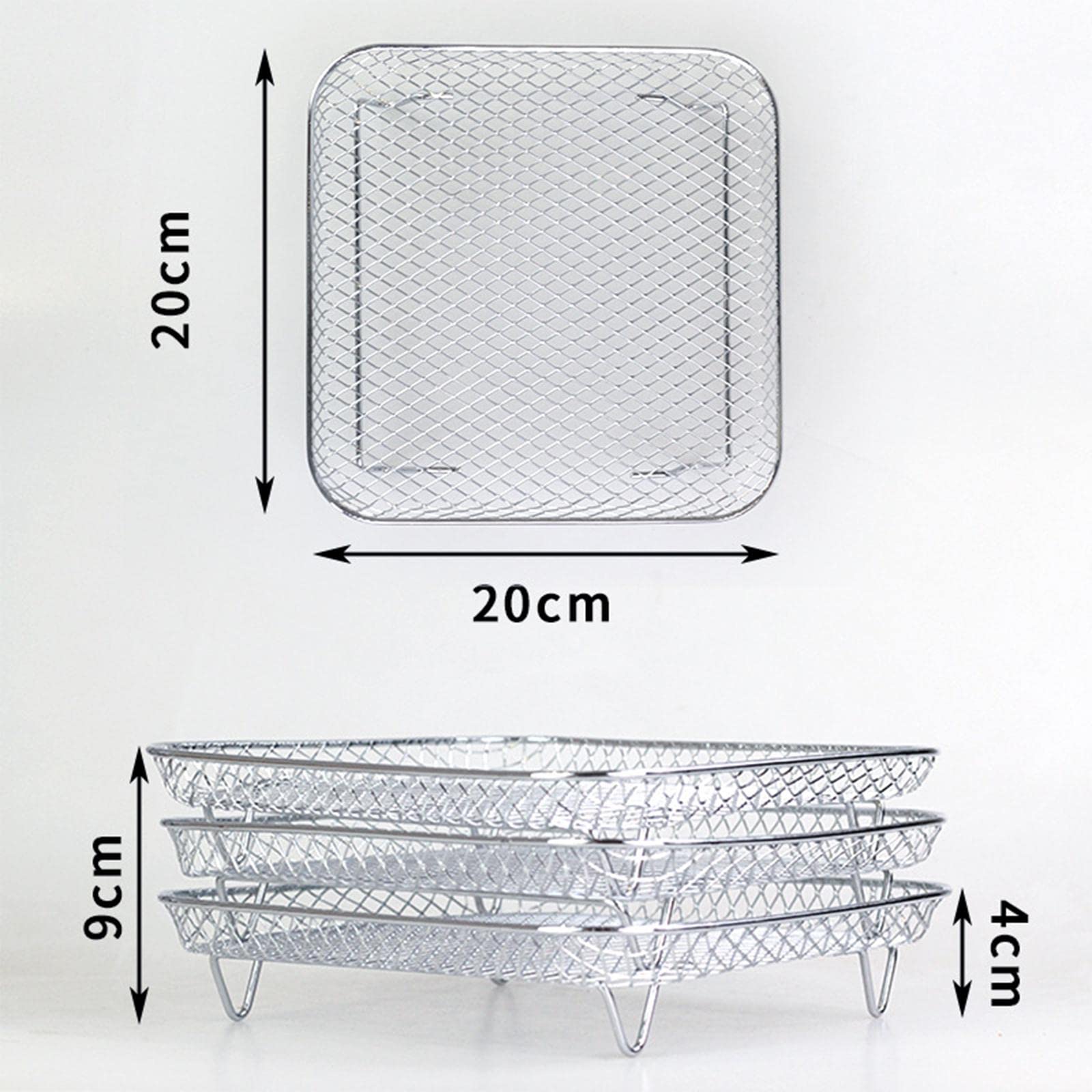Air Fryer Papel Liner para Freidora de Aire Bandeja para Hornear Alimentos Portátil de Silicona Resistente Al Aceite Y Al Agua Adecuado para Verano