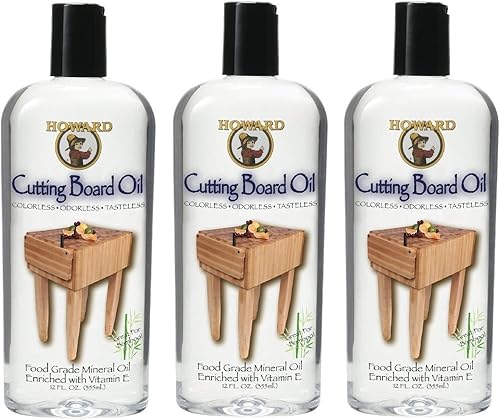 Howard Products BBB012 - Aceite de bloque de carnicero y tabla de cortar, 12 onzas (paquete de 3)