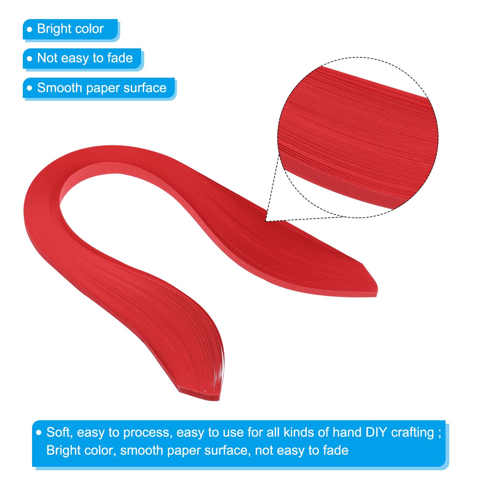 PATIKIL Quilling Strips Paper 600pcs 5mm 39cm Origami Paper Quilling Kits for Art DIY Hand Craft Christmas Red - Image 3