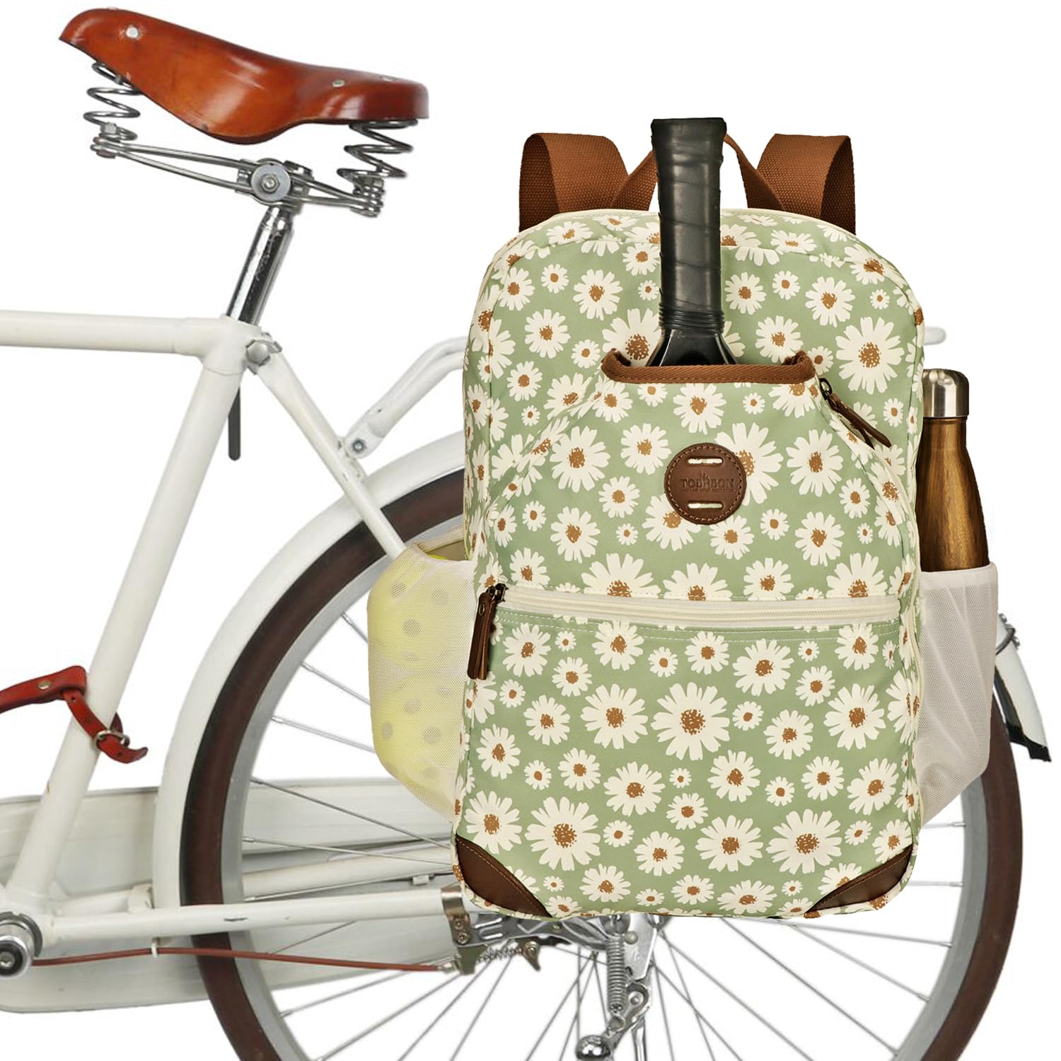 Tourbon Sac à dos de tennis pour vélo, badminton, raquette, tennis, grand sac de sport pour femme