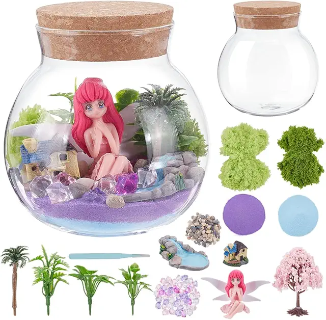 Kit Terrario Giardino Fatato DIY per Adulti con Decorazioni e Regalo
