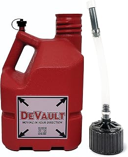 DeVault Enterprises 3 Gallon Red Utility Container with Deluxe Filler Hose