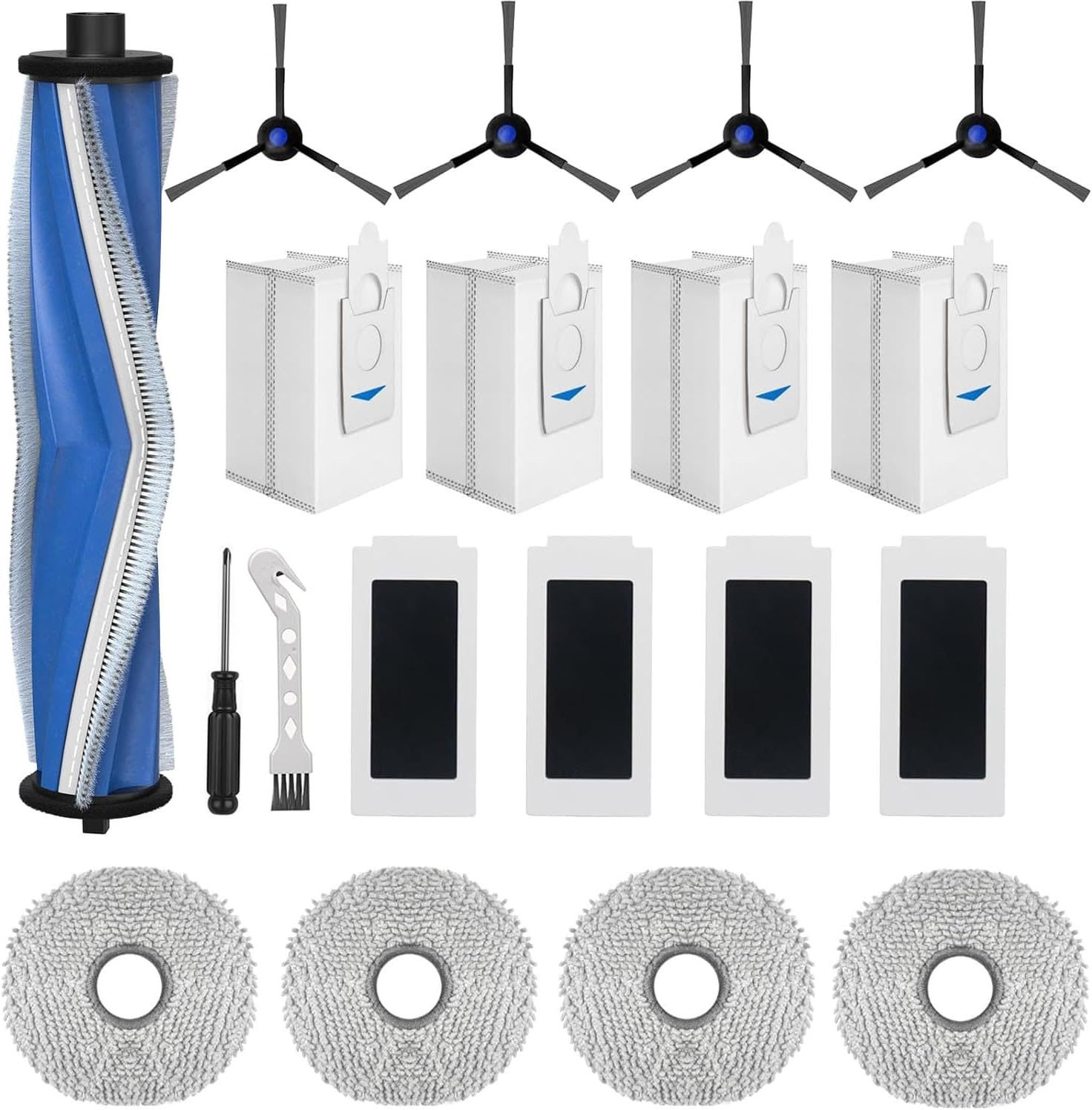 28PCS Combo Set Accessories Replacement Kit for Ecovacs Deebot T30S, T30S PRO, T30S AI, T30S AI Care, T30S Pro Robotic Vacuum and Mop Cleaner