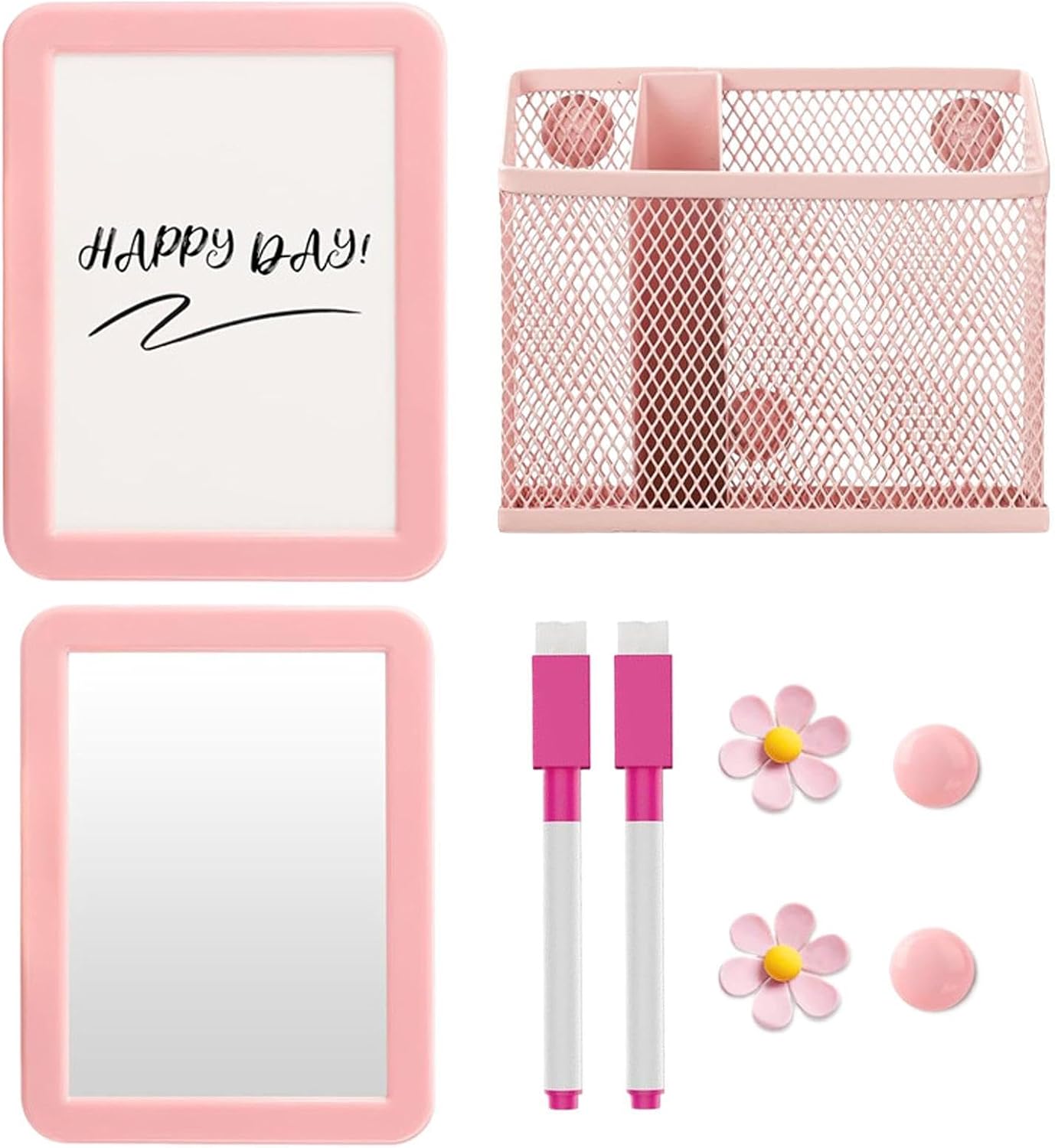 Pink Locker Accessories For Girls Locker Mirror And Whiteboard Accessories